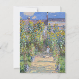 Der Kunstgarten von Vétheuil, Monet Postkarte