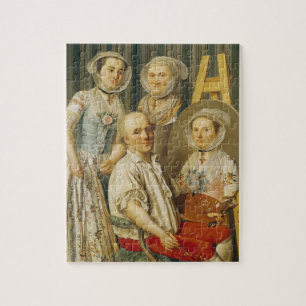Der Künstler und seine Familie (Öl auf Leinwand)