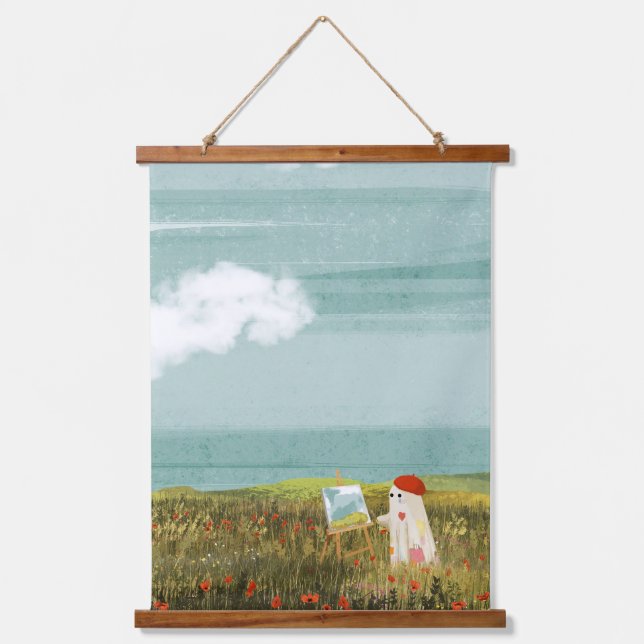 Der Künstler Wandteppich Mit Holzrahmen (Vorderseite)