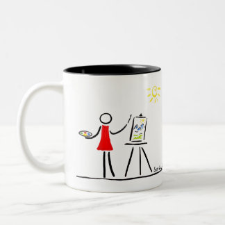 der Künstler Zweifarbige Tasse