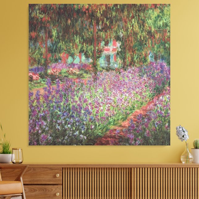 Der Künstlergarten in Giverny von Claude Monet Leinwanddruck (Insitu (Wohnzimmer))