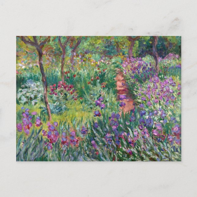 Der Künstlergarten in Giverny von Claude Monet Postkarte (Vorderseite)