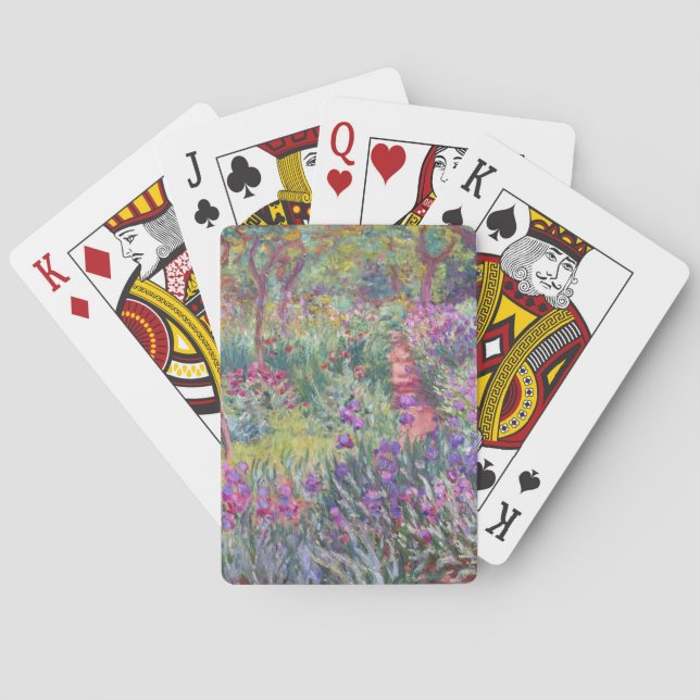 Der Künstlergarten in Giverny von Claude Monet Spielkarten (Rückseite)
