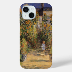 Der Künstlergarten in Vetheuil von Claude Monet iPhone 15 Hülle