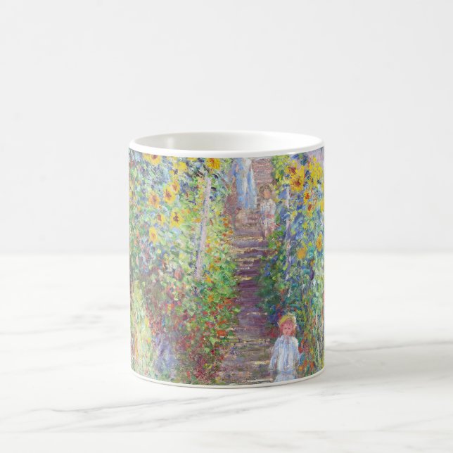 Der Künstlergarten in Vétheuil von Claude Monet Kaffeetasse (Mittel)