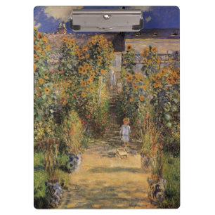 Der Künstlergarten in Vetheuil von Claude Monet Klemmbrett