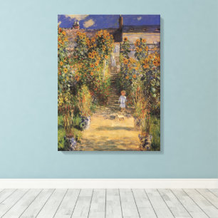 Der Künstlergarten in Vetheuil von Claude Monet Leinwanddruck