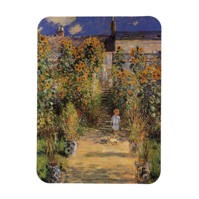 Der Künstlergarten in Vetheuil von Claude Monet Magnet (Vertikal)