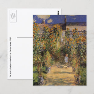Der Künstlergarten in Vetheuil von Claude Monet Postkarte