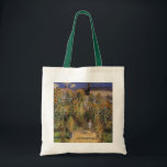 Der Künstlergarten in Vetheuil von Claude Monet Tragetasche<br><div class="desc">Der Artist's Garden at Vetheuil (1880) von Claude Monet ist ein Vintager Impressionismus feine Kunst Blumenmalerei. Ein junges Mädchen wird während der Sommersaison von großen, blühenden Blume mit gelben Sonnenblumen begleitet. Ein Kind ist auf einem Weg im Pariser Garten von Monet in Vetheuil stehend. Über den Künstler:Claude Monet (1840-1926) war...</div>