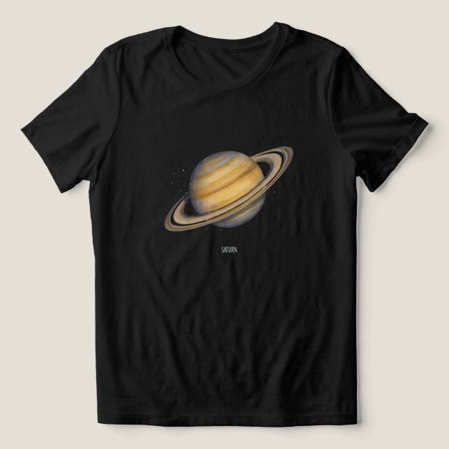 Der künstlerische Saturn mit lebhaften Rings Tri-Blend Shirt (Design Vorderseite)