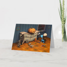 Der Kürbis auf den Kommode Karte