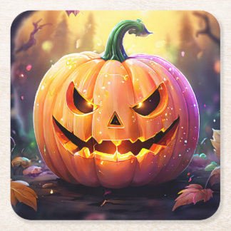 Der Kürbis, die Teller Rechteckiger Pappuntersetzer