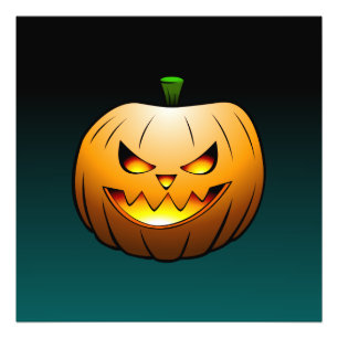 Der Kürbiskopf ist bereit für Halloween Fotodruck