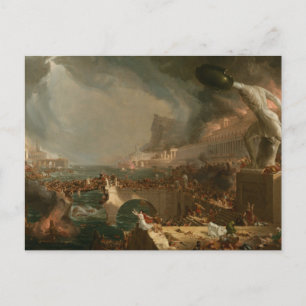 Der Kurs des Empire - Zerstörung durch Thomas Cole Postkarte