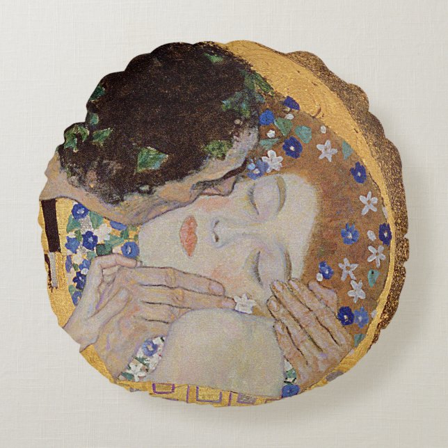 Der Kuss, 1907-08 Rundes Kissen (Vorderseite)
