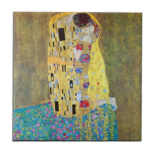 Der Kuss 2 von Gustav Klimt Fliese