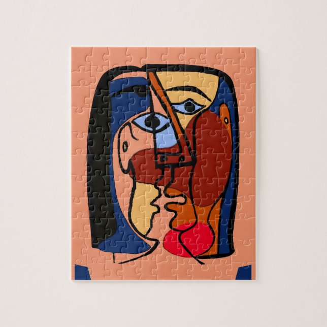 Der Kuss, abstrakt (Vertikal)