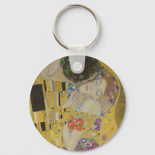 Der Kuss, Art Nouveau Ölgemälde, Gustav Klimt Schlüsselanhänger