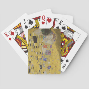 Der Kuss, Art Nouveau Ölgemälde, Gustav Klimt Spielkarten