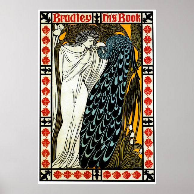 Der Kuss / Bradley Sein Buch 1896 ~ Vintag Poster (Vorne)