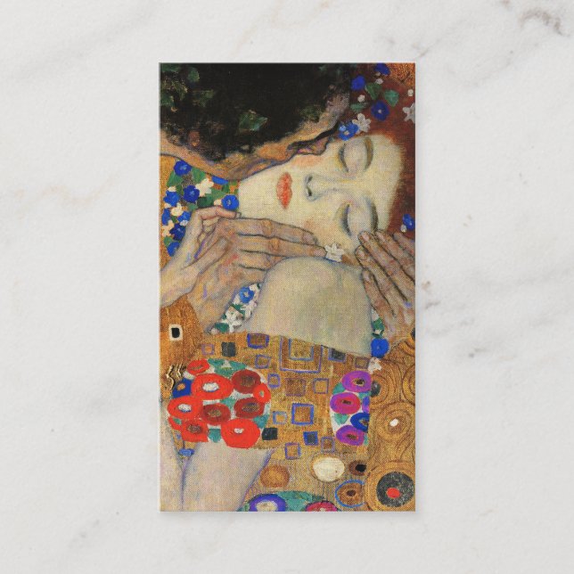 Der Kuss (Detail) Gustav Klimt Visitenkarte (Vorderseite)