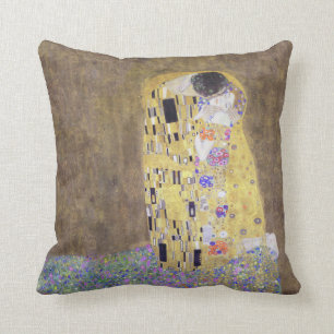 Der Kuss durch Amerikaner MoJo Gustav Klimt v2 Kissen