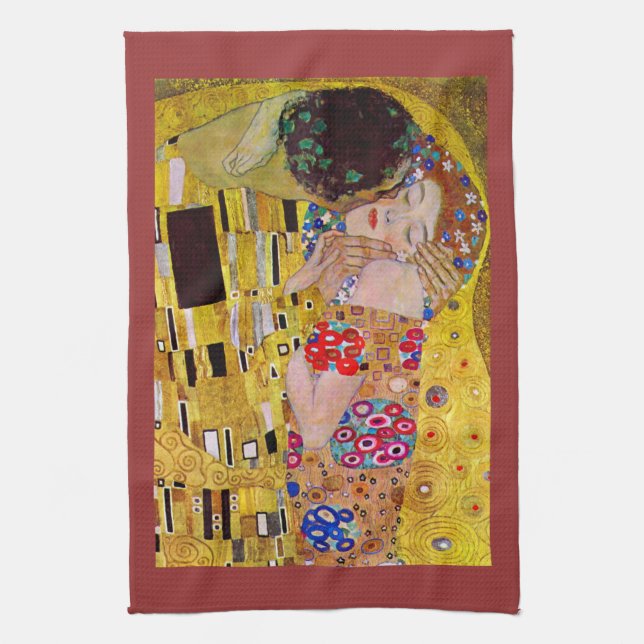 Der Kuss durch Gustav Klimt Handtuch (Vertikal)