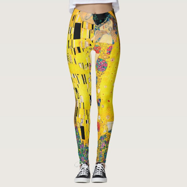 Der Kuss durch Gustav Klimt Leggings (Vorderseite)