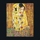 Der Kuss, ein berühmtes Bild Fleecedecke<br><div class="desc">Der Kuss,  berühmtes Gemälde von Gustav Klimt.</div>