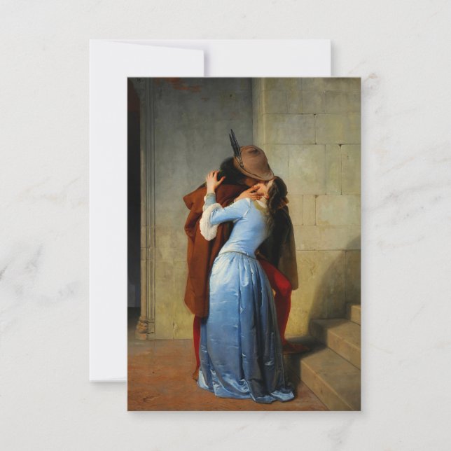 Der Kuss Francesco Hayez RSVP Karte (Vorderseite)