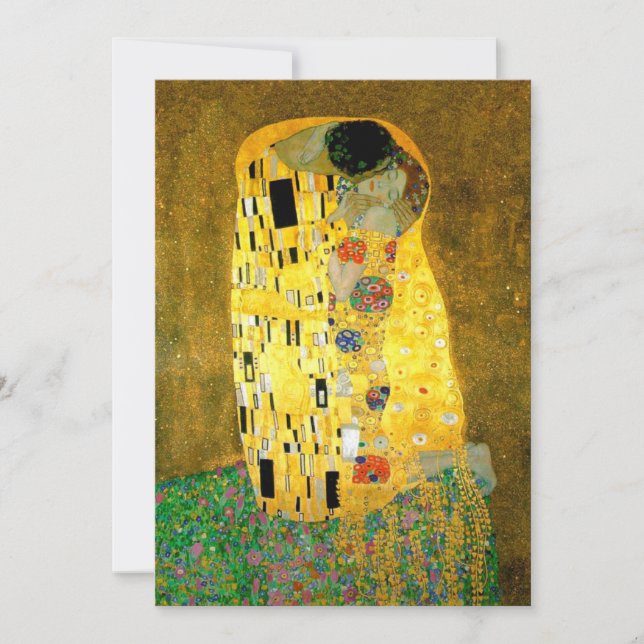 Der Kuss Gustav Klimt, der | Einladung Wedding ist (Vorderseite)