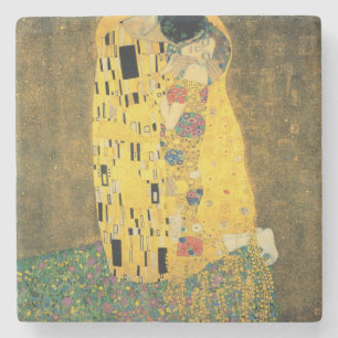 Der Kuss - Gustav Klimt Steinuntersetzer