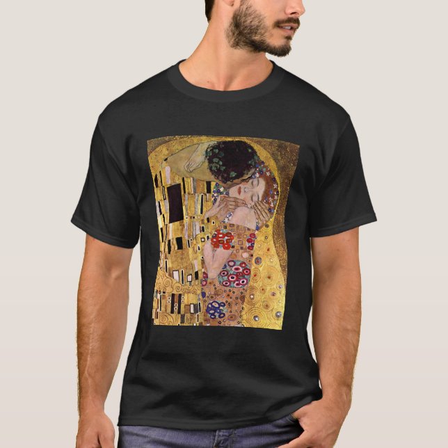 Der Kuss, Gustav Klimt T-Shirt (Vorderseite)