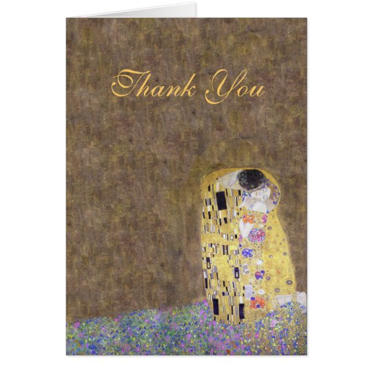 Der Kuss Klimt danken Ihnen goldene Karte