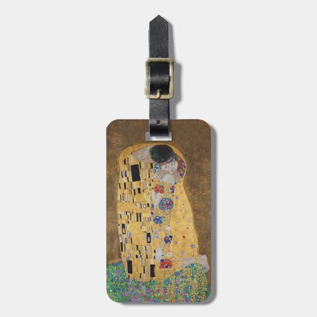 Der Kuss (Liebhaber) Der Kuss von Gustav Klimt Gepäckanhänger (Vorderseite vertikal)