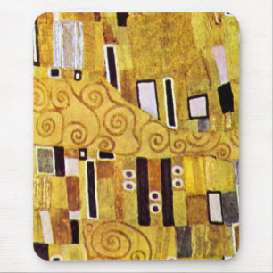Der Kuss Muster von Gustav Klimt, Art Nouveau Mousepad