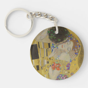 Der Kuss, Ölgemälde im Jugendstil, Gustav Klimt Schlüsselanhänger