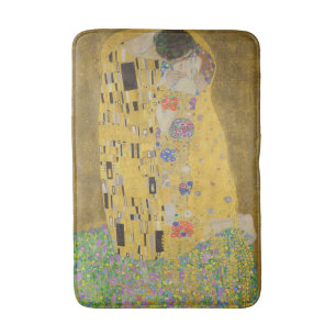 Der Kuss, Ölmalerei im Jugendstil, Gustav Klimt Badematte