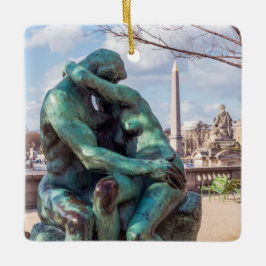 Der Kuss von Auguste Rodin in den Tuilerien, Paris Keramikornament