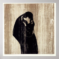 Der Kuss von Edvard Munch Lithographie,