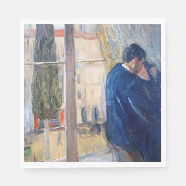 Der Kuss (von Edvard Munch) Serviette (Vorderseite)