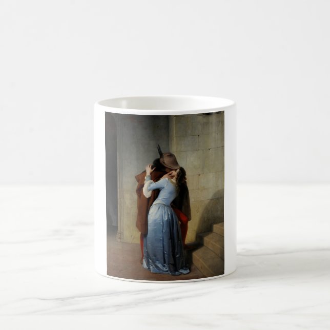 Der Kuss (von Francesco Hayez) Kaffeetasse (Mittel)