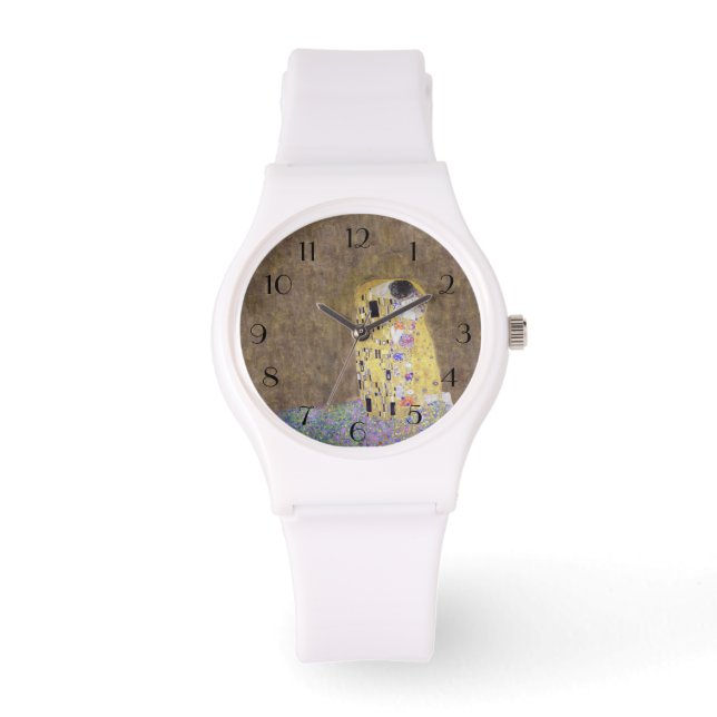 Der Kuss von Gustav Klimt Armbanduhr (Vorderseite)
