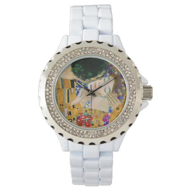 Der Kuss von Gustav Klimt Armbanduhr (Vorderseite)