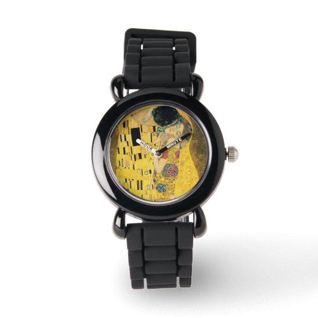 Der Kuss von Gustav Klimt Armbanduhr (Vorderseite)