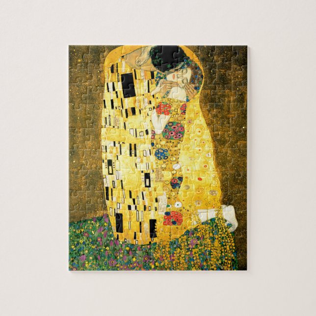Der Kuss von Gustav Klimt Art Nouveau (Vertikal)