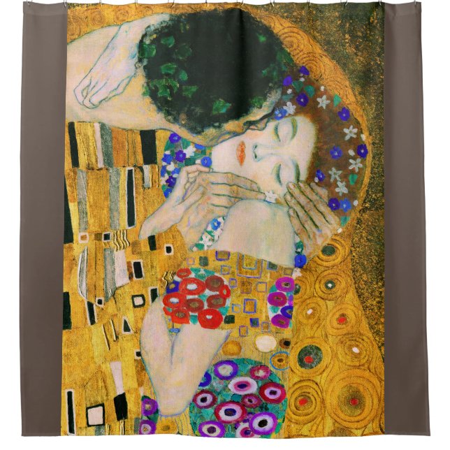 Der Kuss von Gustav Klimt Duschvorhang (Vorderseite)