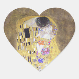 Der Kuss von Gustav Klimt Heart Sticker
