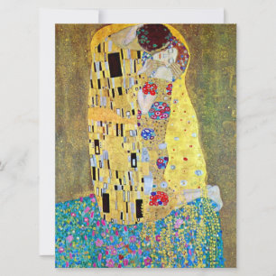 Der Kuss von Gustav Klimt, Jugendstil-Hochzeit Einladung